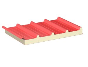 Сэндвич-панель полиизоцианурат (PIR) кровельная СПП (80) 0,5/0,5 RAL 1000/1075мм